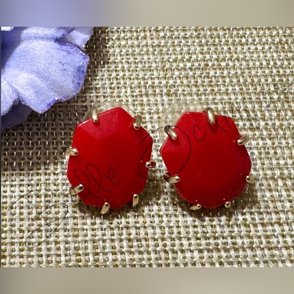 ❌SOLD❌ Kendra Scott RED Harlow/Morgan/Abena Set - Picture 7 of 12